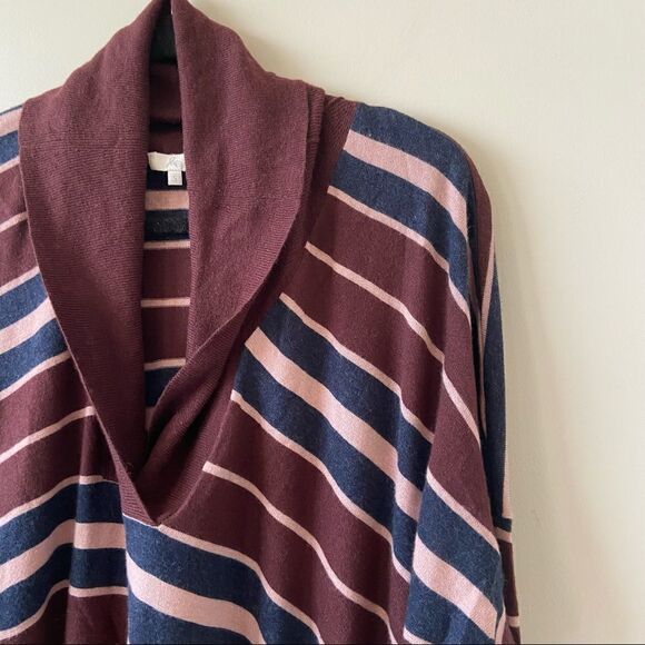 Joie-stripped Crop Long Sleeve Lightweight Sweater - Picture 3 of 8